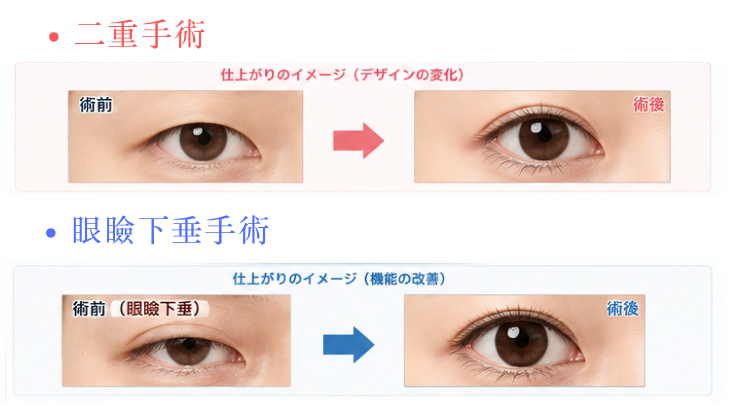 「二重整形」と「眼瞼下垂手術」の違い あなたの理想を叶えるのはどっち？