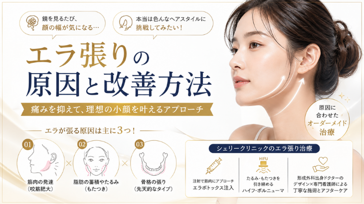 原因はなに？エラ張りの原因と改善方法