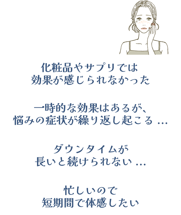 こんなお悩みありませんか？ニキビが気になるお肌の赤身がひどい…いちご鼻・毛穴が気になる肌の凸凹が恥ずかしい