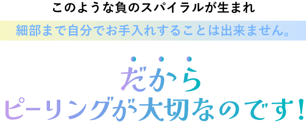 だからピーリングが大切なのです!